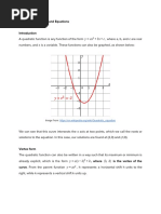 Quadratic Equations and Functions