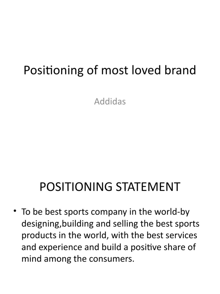 Positioning of Most Loved Brand | PDF | Art