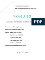 Marketing Plan for Monuro Clothing Store Expansion into Croatia
