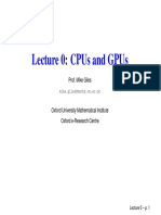 Lecture 0: Cpus and Gpus: Prof. Mike Giles