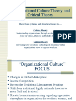 Organizational Culture Critical Theory