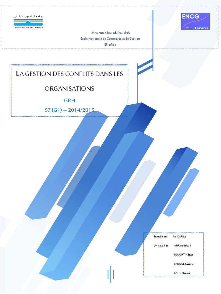 Gestion des Conflits en Organisation | PDF | Résolution de conflit ...