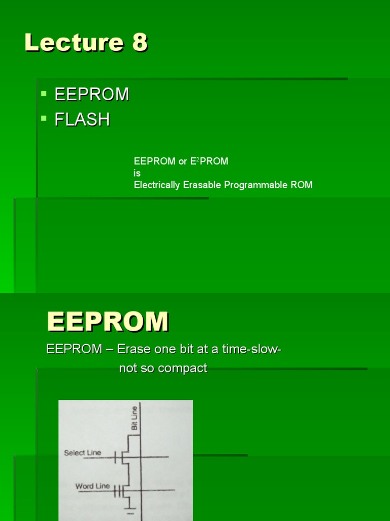 Winsem17 18 Ece5023 Th Tt531a Vl Reference Material I Eeprom Ppt Flash Memory Solid State Drive