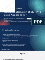 F5 Network Automation Using Tower (AnsibleFest 2019) PDF