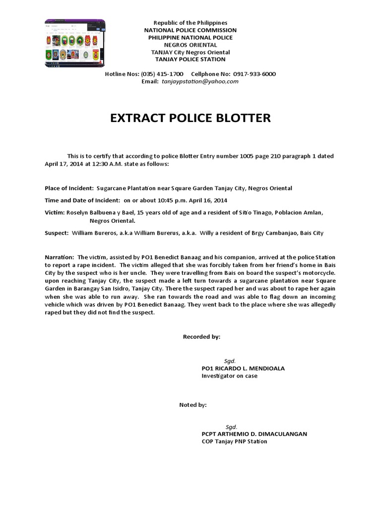 Police Blotter PDF