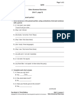 Extra Grammar Exercises (Unit 1, Page 5) : Top Notch 2, Third Edition