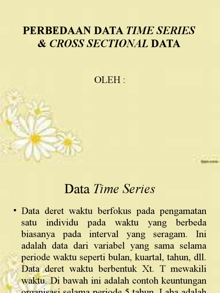 Perbedaan Data Time Series dan Cross Section | PDF