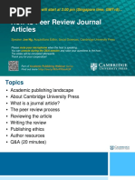 Cambridge Asia Webinar On 11 Jun Slides How To Peer Review Journal Articles V2 0612 PDF