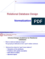 Relational Database Design: Normalization