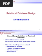 Relational Database Design: Normalization