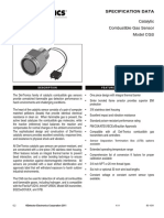 Catalytic Combustible Gas Sensor Model CGS: Specification Data