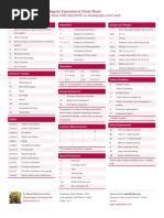 Regular Expressions Cheat Sheet: by Via