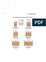 Brick Dimensions Chart