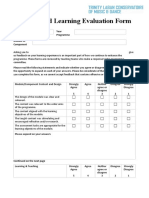 Teaching and Learning Evaluation Form - For Testing