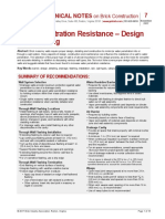 Water Penetration Resistance - Design and Detailing: Technical Notes 7