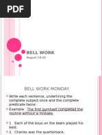 Download Bell Work and Class Work August 18 to 22 2008 by johnsonbe SN4851145 doc pdf
