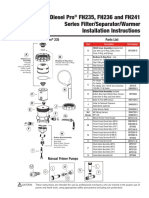 Diesel Pro FH235, FH236 and FH241 Series Filter/Separator/Warmer Installation Instructions