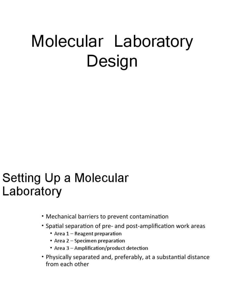 PCR Lab Design Considerations | PDF
