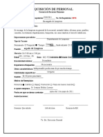 Formato de Requisicion de Personal PDF