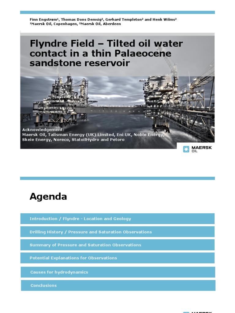 Flyndre Field Hydrodynamics Analysis | PDF | Petroleum Reservoir | Aquifer