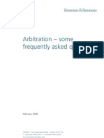 Arbitration - Some Frequently Asked Questions: February 2006