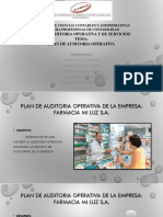 PLAN DE AUDITORIA OPERATIVA Farmacia PDF