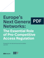 Europe's Next Generation Networks: Why Access Regulation Remains Essential