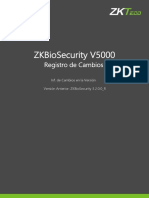 ZKBioSecurity-V5000 Registro de Cambios