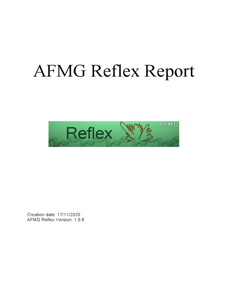 AFMG Reflex Version 1.0.8 Overview | PDF
