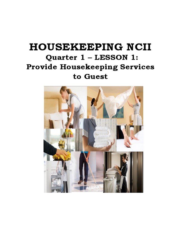 Housekeeping Ncii Quarter 1 LESSON 1 Provide Housekeeping Services