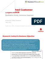 Unmatched Customer Experience Consumers Qualitative Report