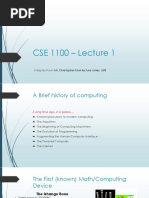 Lecture 1 - CSE 1100