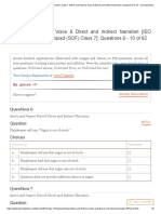 IEO Level 1 - English Olympiad (SOF) Class 7 Active and Passive Voice & Direct and Indirect Narration Questions 6 To 10 - DoorstepTutor PDF