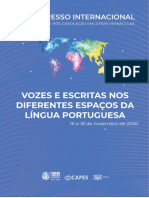 Caderno Da Programacao Do I Congresso Do PPGLEV PDF