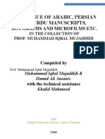 Catalogue of Arabic, Persian and Urdu Manuscripts,: Rot Graphs and Microfilms Etc