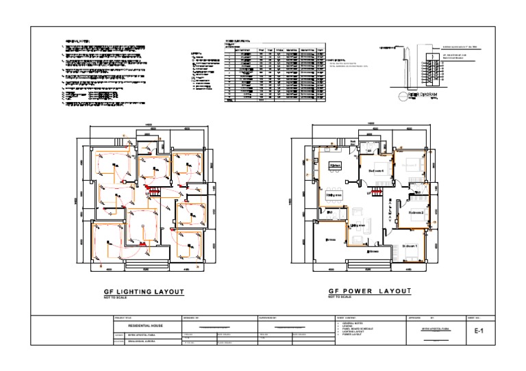 GF Lighting Layout GF Power Layou T Residential House PDF
