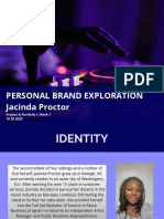 Personal Brand Exploration Jacinda Proctor: Project & Portfolio I: Week 1 10 26 2020