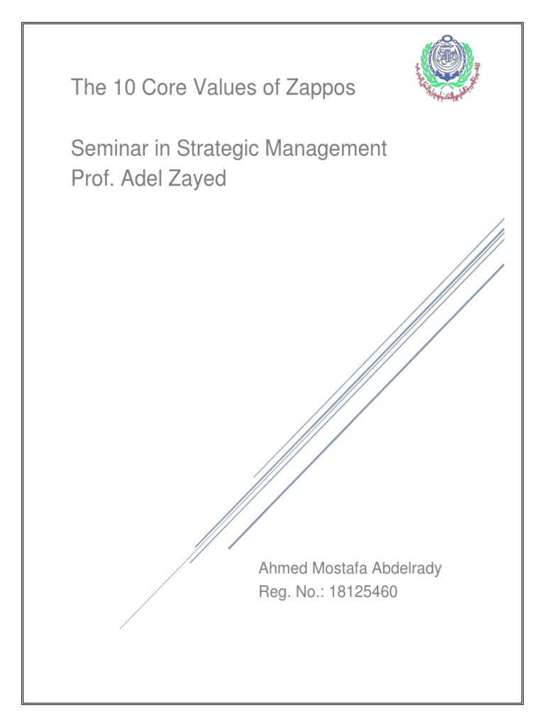 The 10 Core Values of Zappos PDF Zappos Value (Ethics)