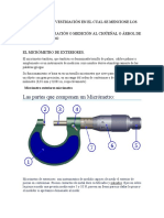 Uso de Micrometro de Exteriores Calibrador Dick.