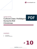 Culture Class: Holidays in South Korea S1 #10 Christmas: Lesson Notes