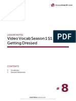 Video Vocab Season 1 S1 #8 Getting Dressed: Lesson Notes