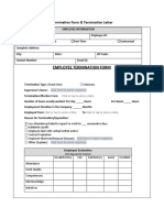 Employee Termination Form