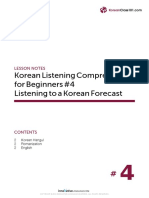 Korean Listening Comprehension For Beginners #4 Listening To A Korean Forecast