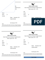 Format Kartu Ujian Siswa X