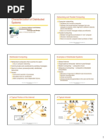 Characterization of Distributed Systems: Networking and Parallel Computing