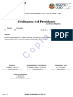 Ordinanza Covid Regione Lazio 20 Novembre 2020