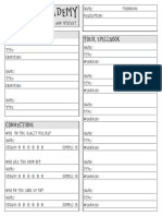 Character Sheet