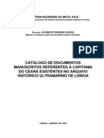 Catalogo de Docs Manuscritos Sobre o Ceará No Arquivo Histórico Ultramarino