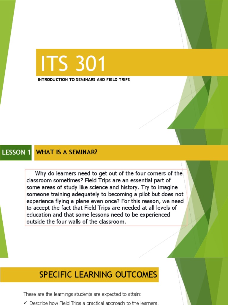 Understanding the Value of Field Trips An Introduction to the Types