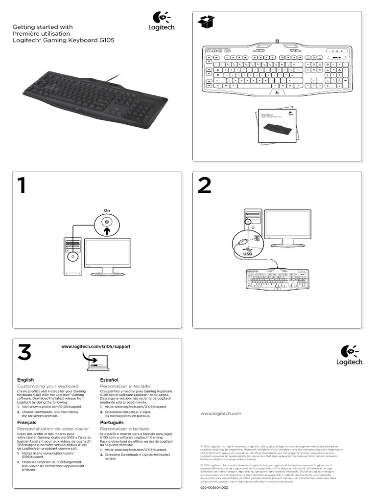 Manual Teclado Logitech G105 | PDF | Logiciel | Architecture (Informatique)